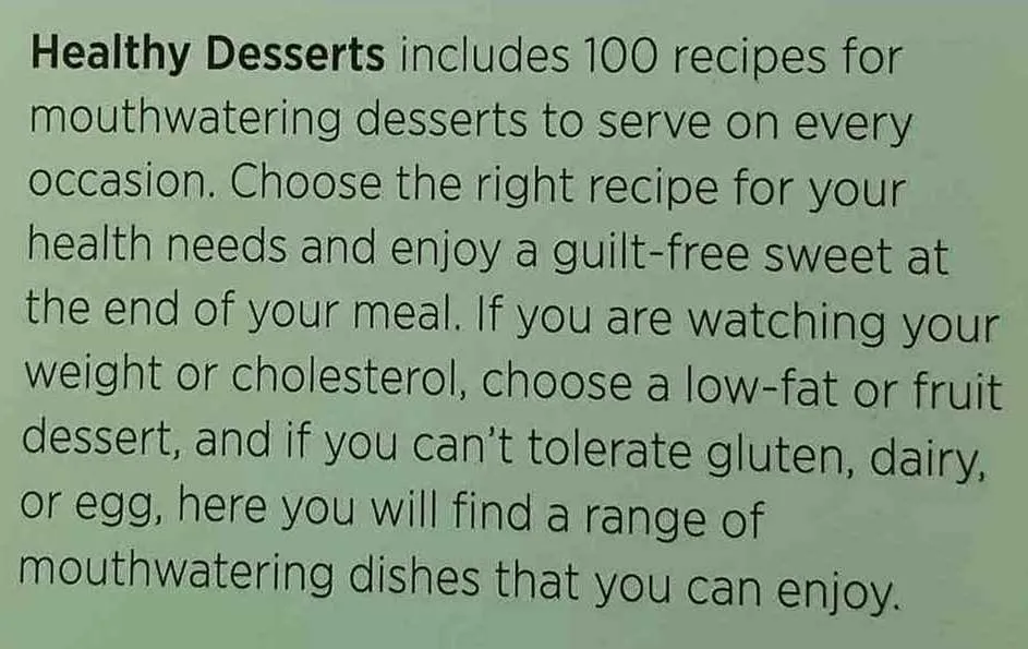 HEALTHY DESSERTS - Culinary Notebooks