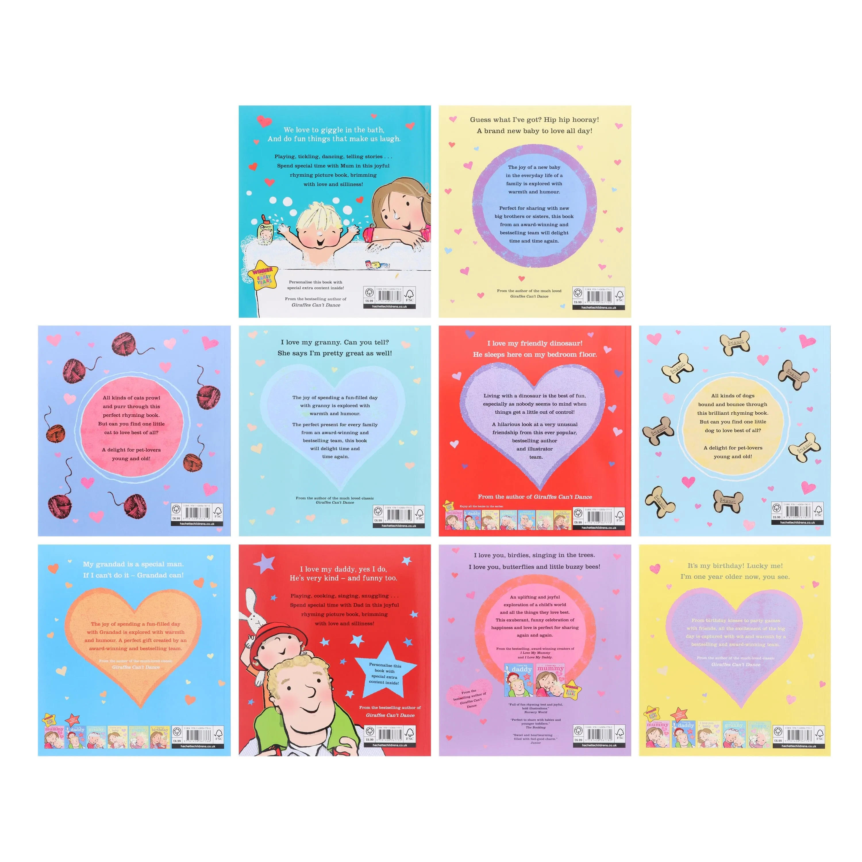 I Love You And Other Stories 10 Books Collection Box Set by Giles Andreae & Emma Dodd - Ages 2  - Paperback