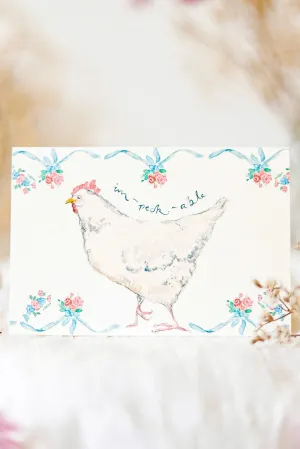 Im-peck-able Hen Card