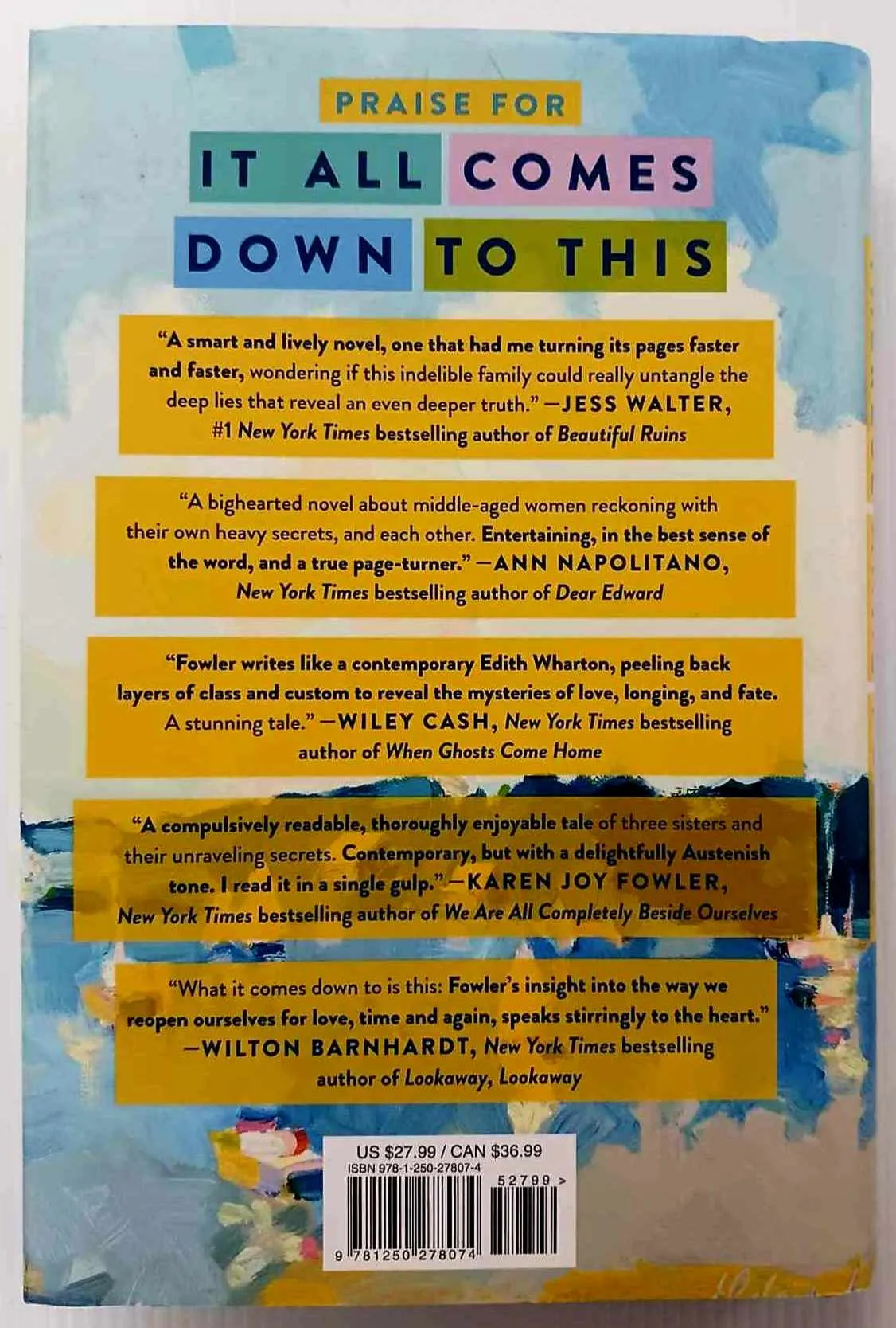 IT ALL COMES DOWN TO THIS - Therese Anne Fowler