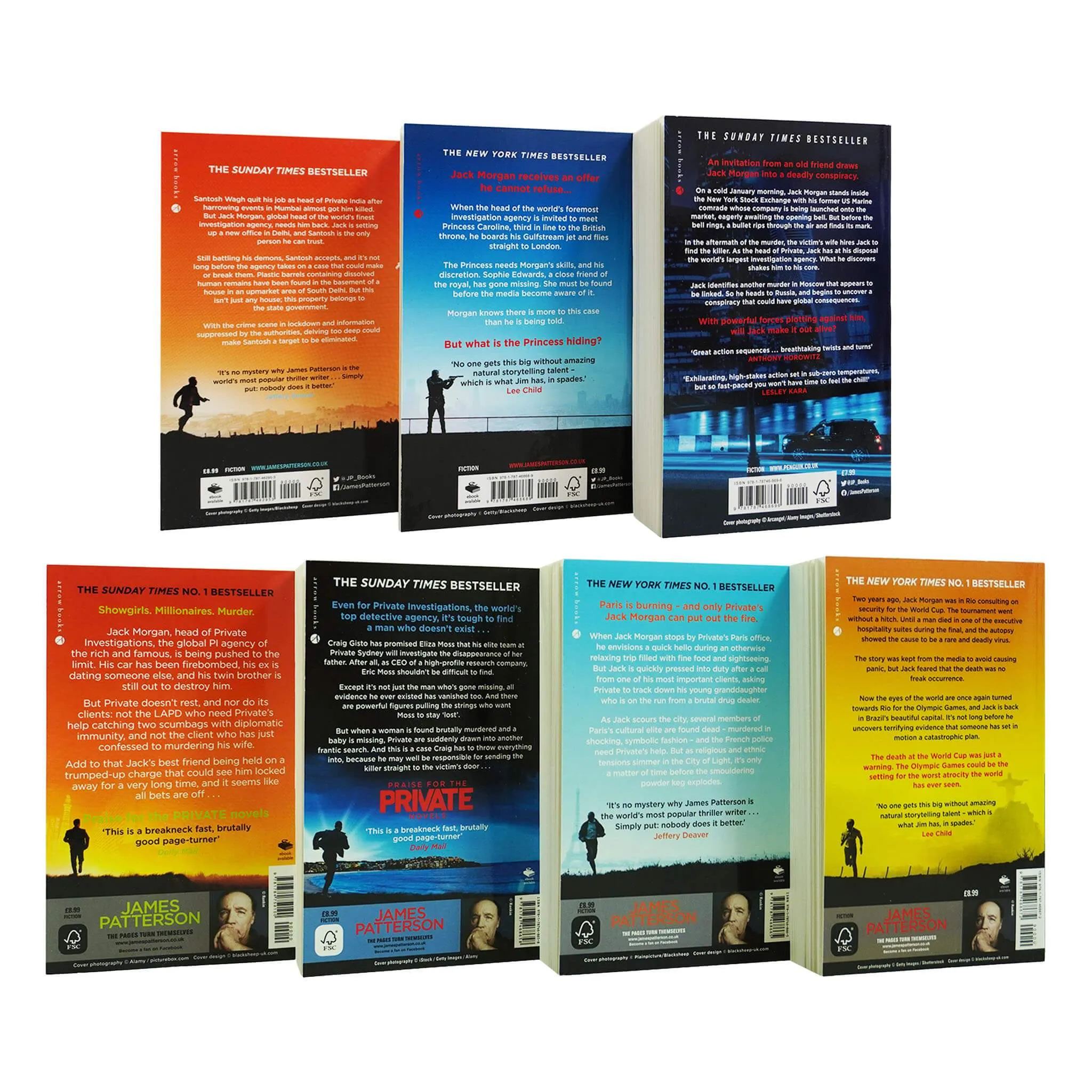 James Patterson Private Series 9 - 15 Collection 7 Books Set - Young Adult - Paperback