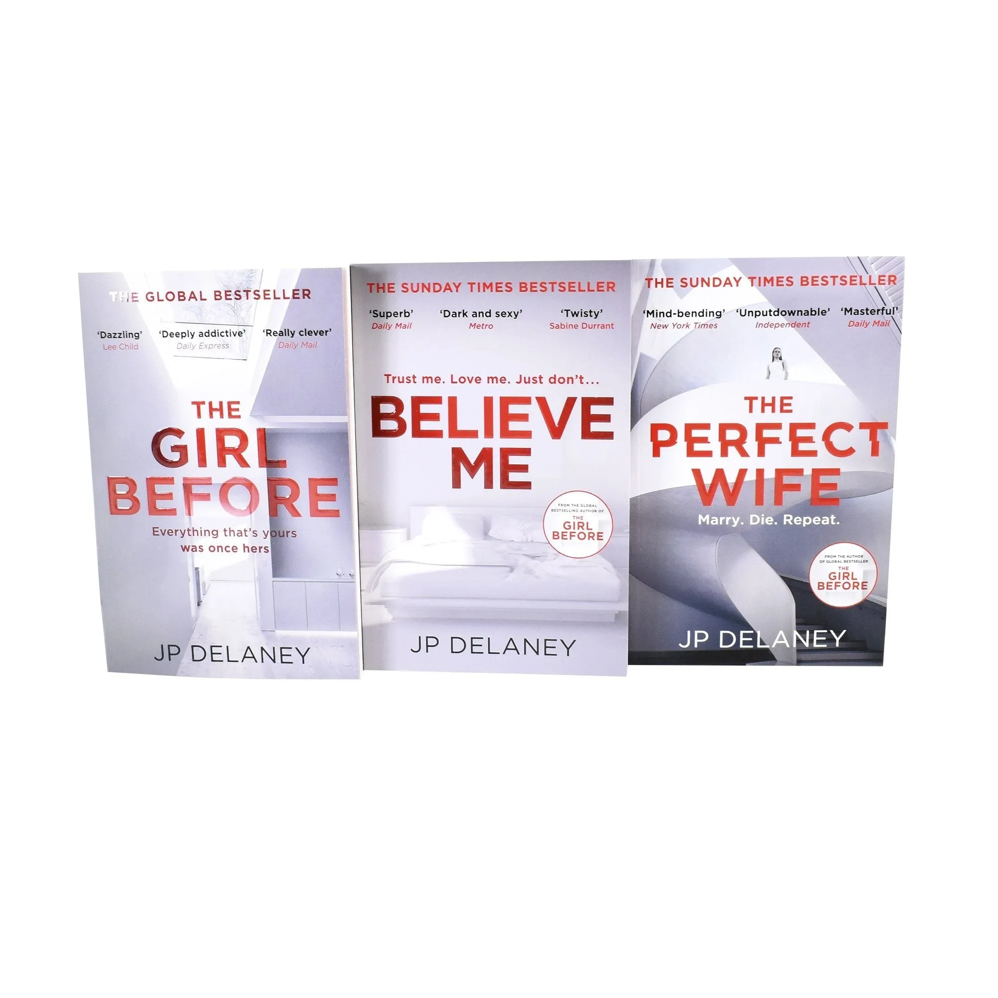 JP Delaney 3 Books Collection Set (The Girl Before, Believe Me & The Perfect Wife) - Fiction - Paperback