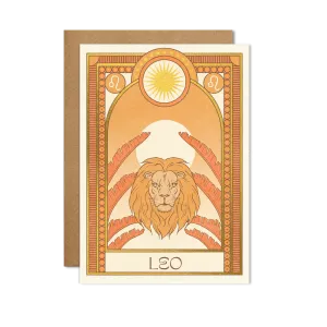 Leo Zodiac Card
