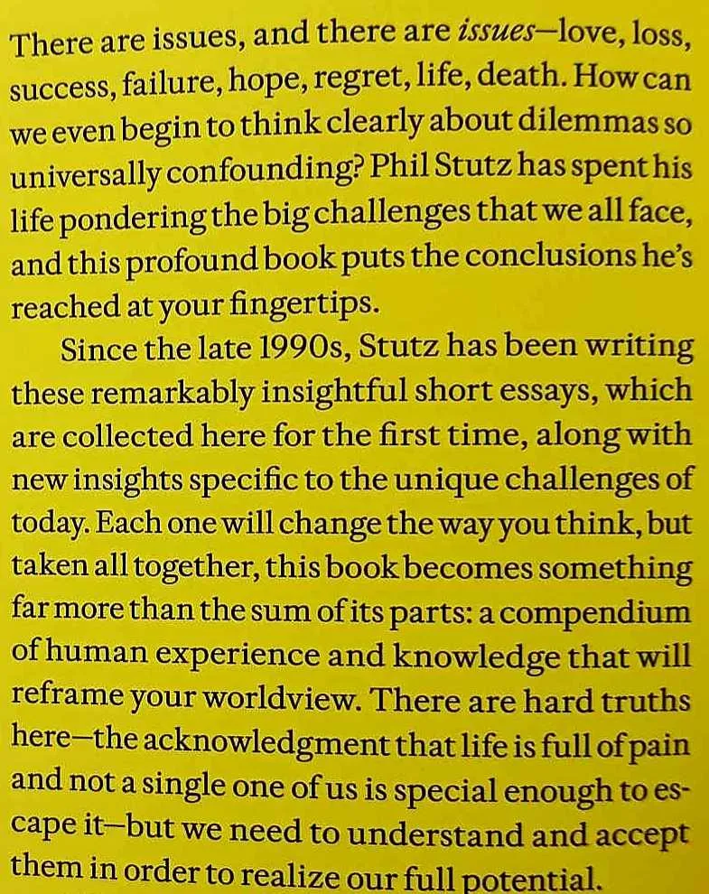 LESSONS FOR LIVING - Phil Stutz