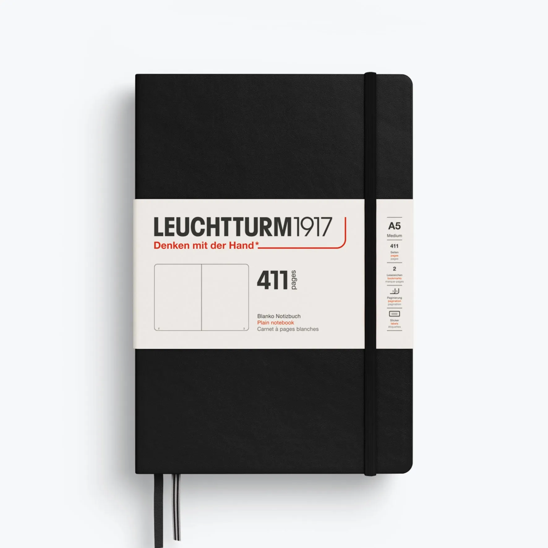 Leuchtturm1917 - Notebook - A5 - 411 Pages - Black