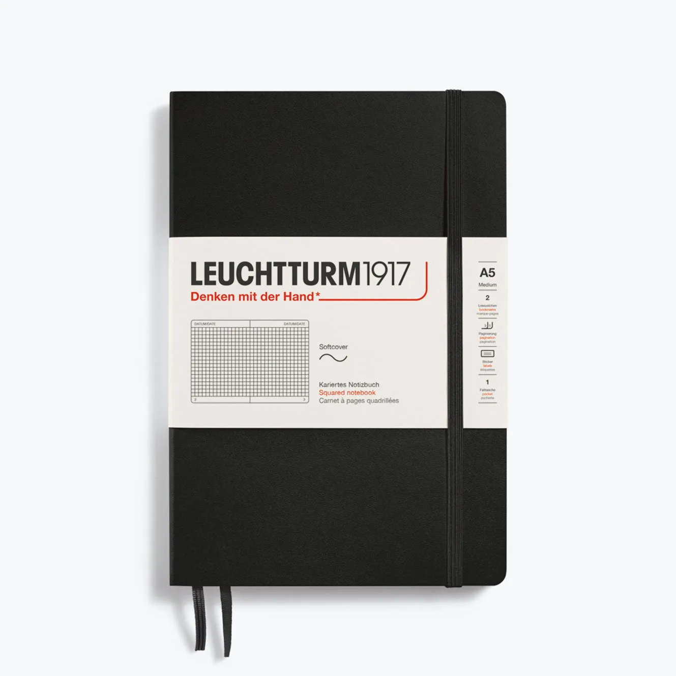 Leuchtturm1917 - Notebook - Softcover - A5 - Black