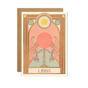 Libra Zodiac Card