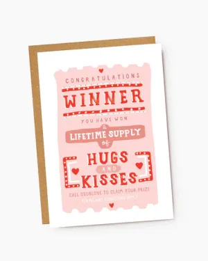 Lifetime Supply Of Hugs And Kisses Card
