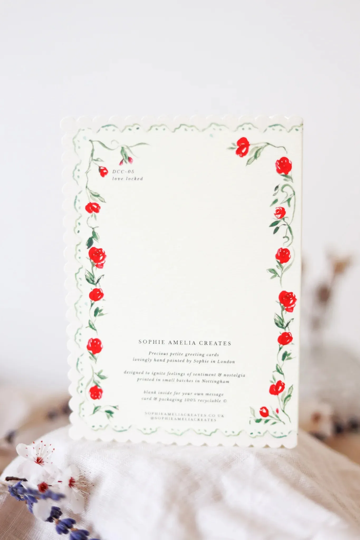 Love Locked Scalloped Edge Card