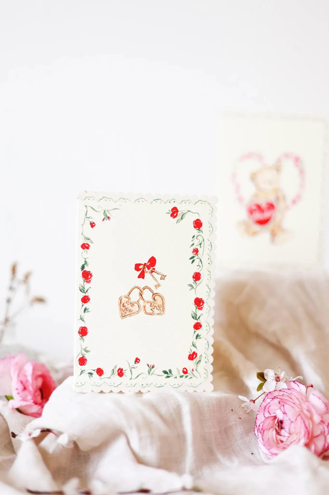 Love Locked Scalloped Edge Card