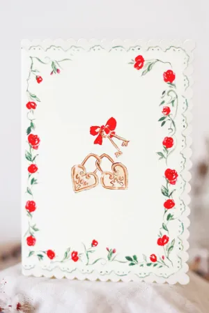 Love Locked Scalloped Edge Card