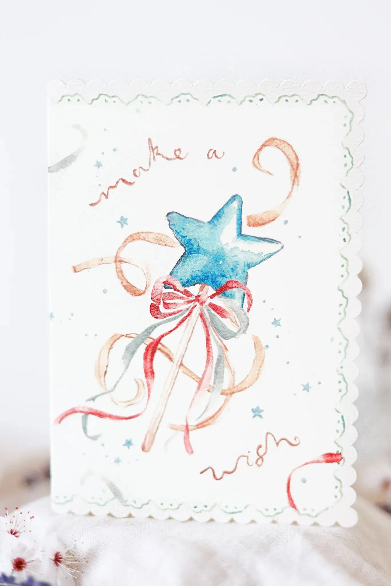 Make a Wish - Scalloped Edge Card