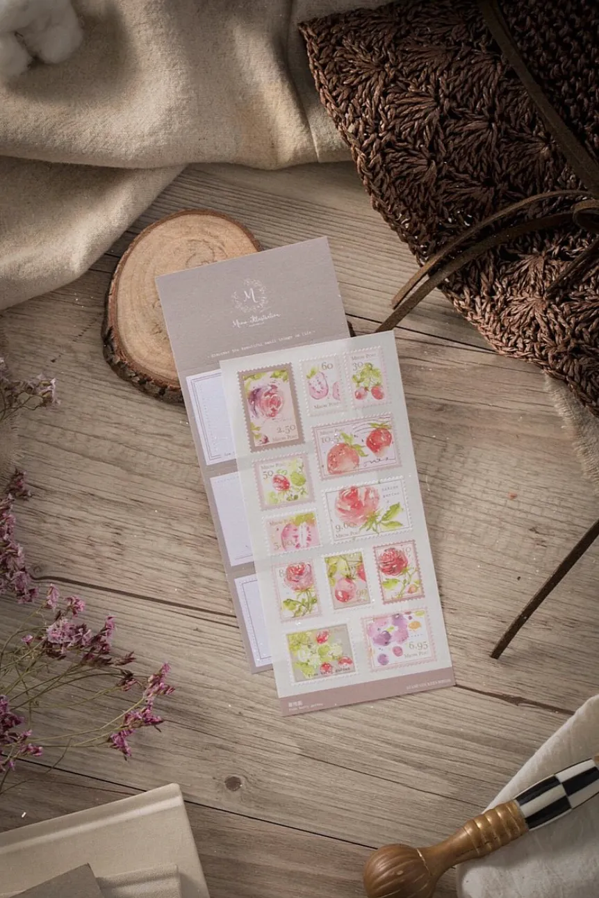 Meow Illustration - Planner Sticker - Rose Berry Garden
