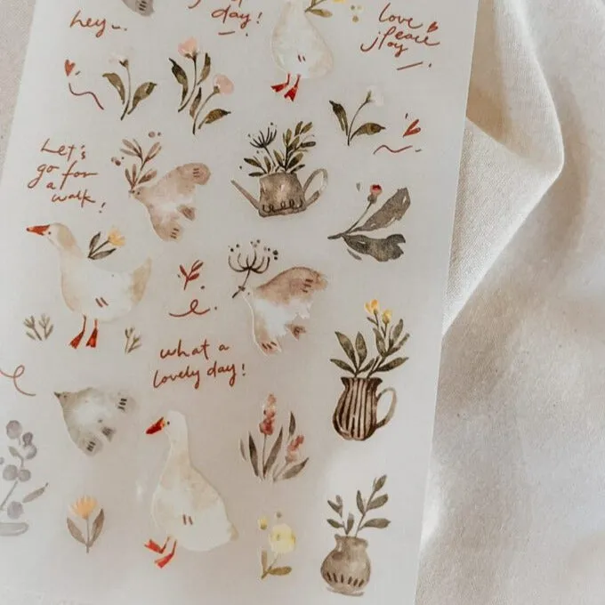 Meow Illustration - Planner Sticker - Woodland Story