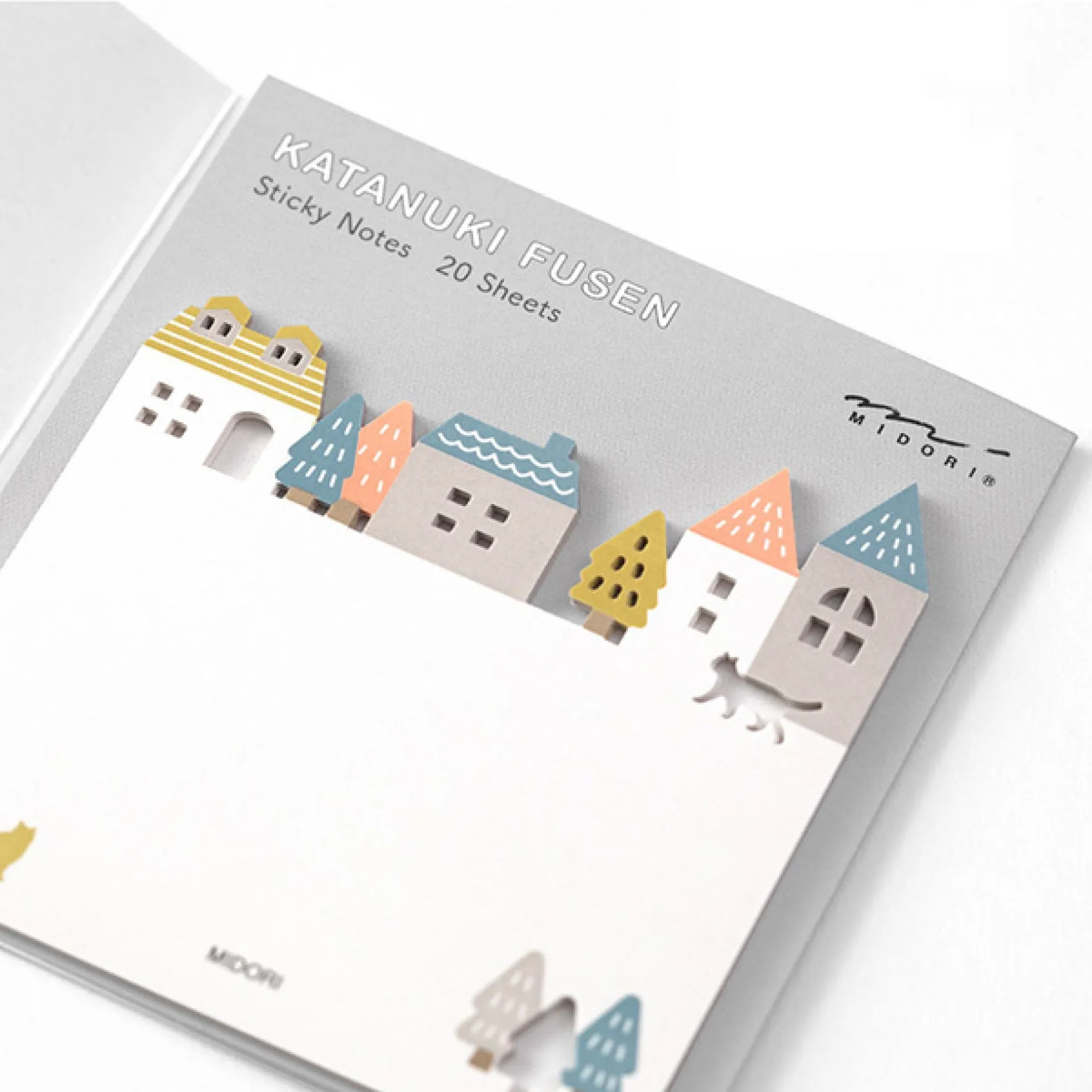 Midori - Notepad - Sticky Notes - Die-Cut - Town