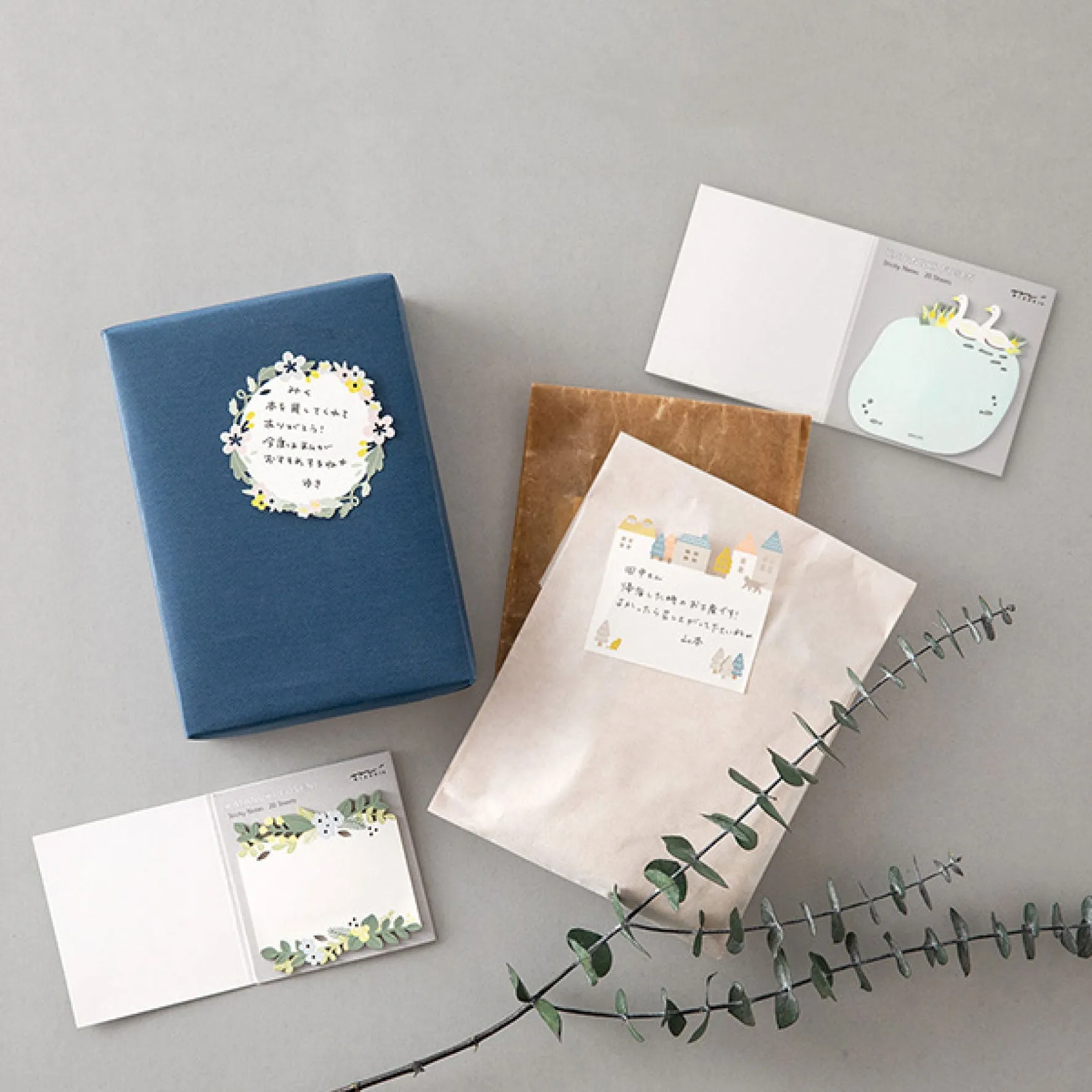 Midori - Notepad - Sticky Notes - Die-Cut - Town