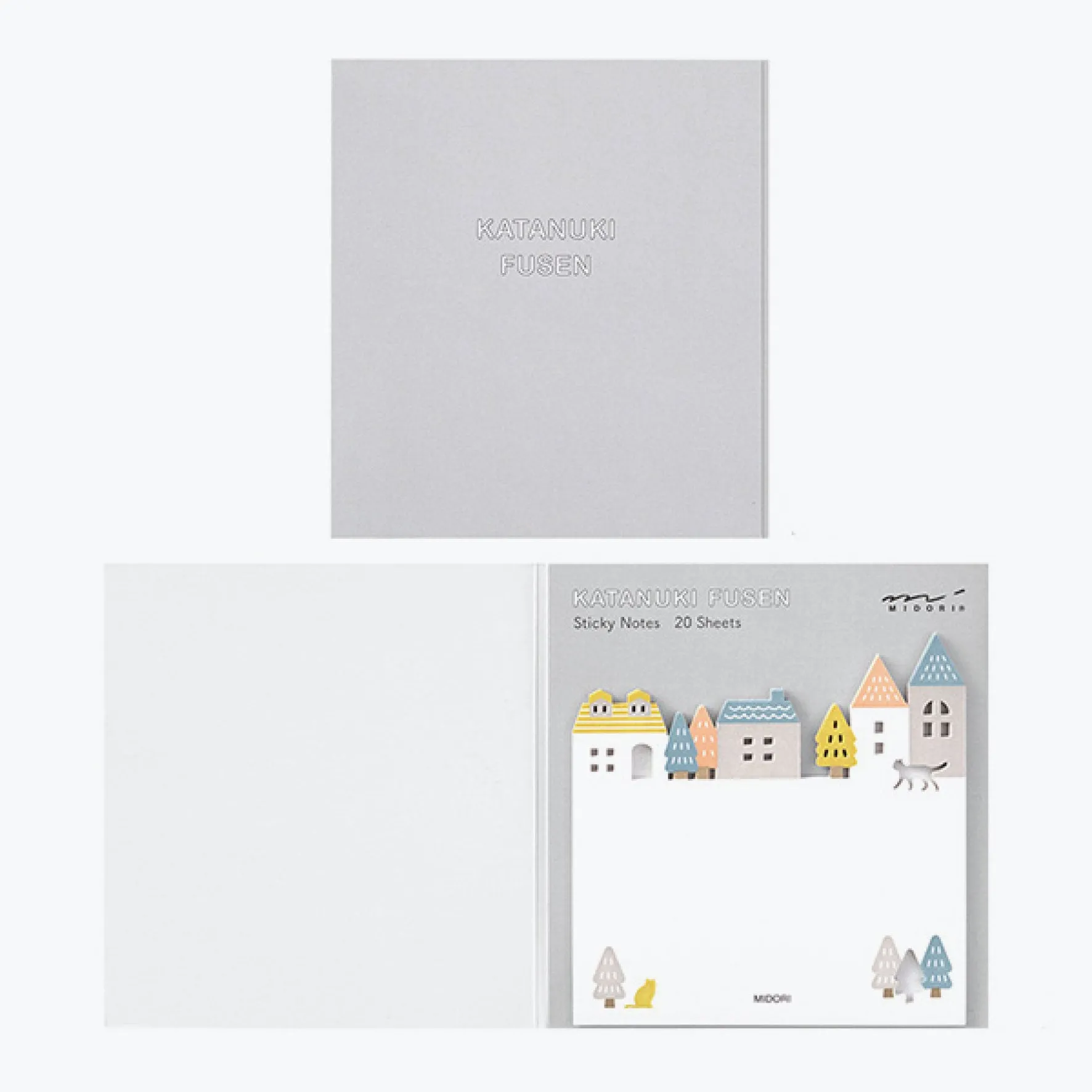 Midori - Notepad - Sticky Notes - Die-Cut - Town