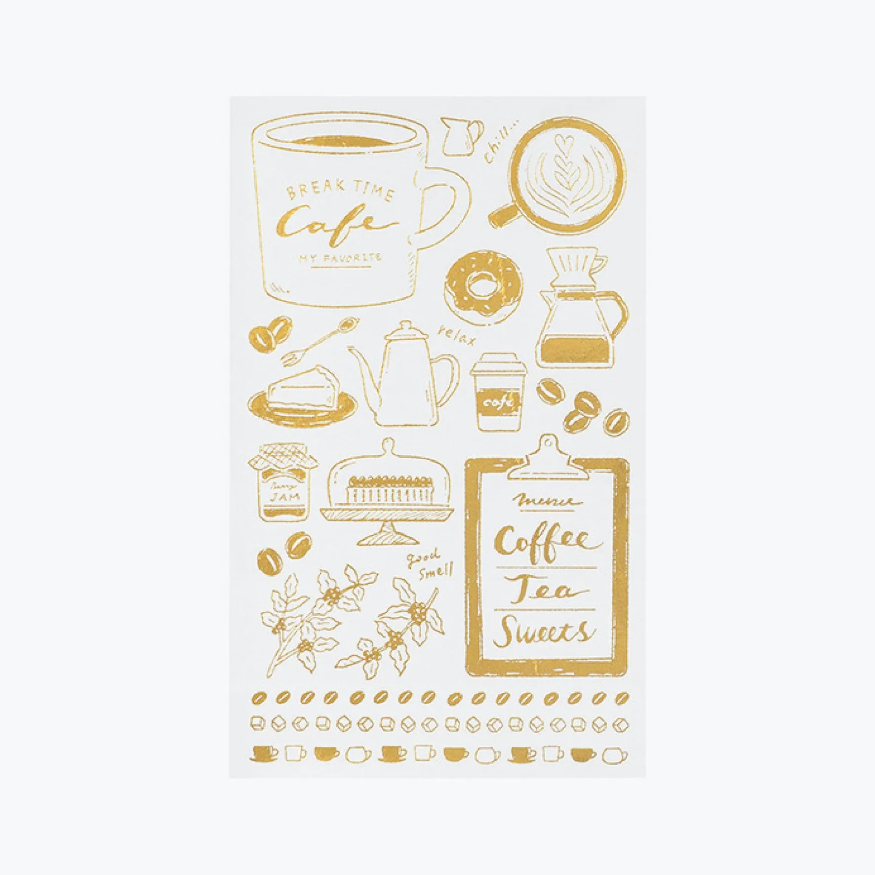 Midori - Planner Sticker - Foil Transfer - Coffee