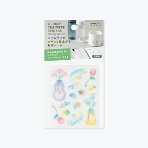 Midori - Planner Sticker - Glossy Transfer - Flower Vase