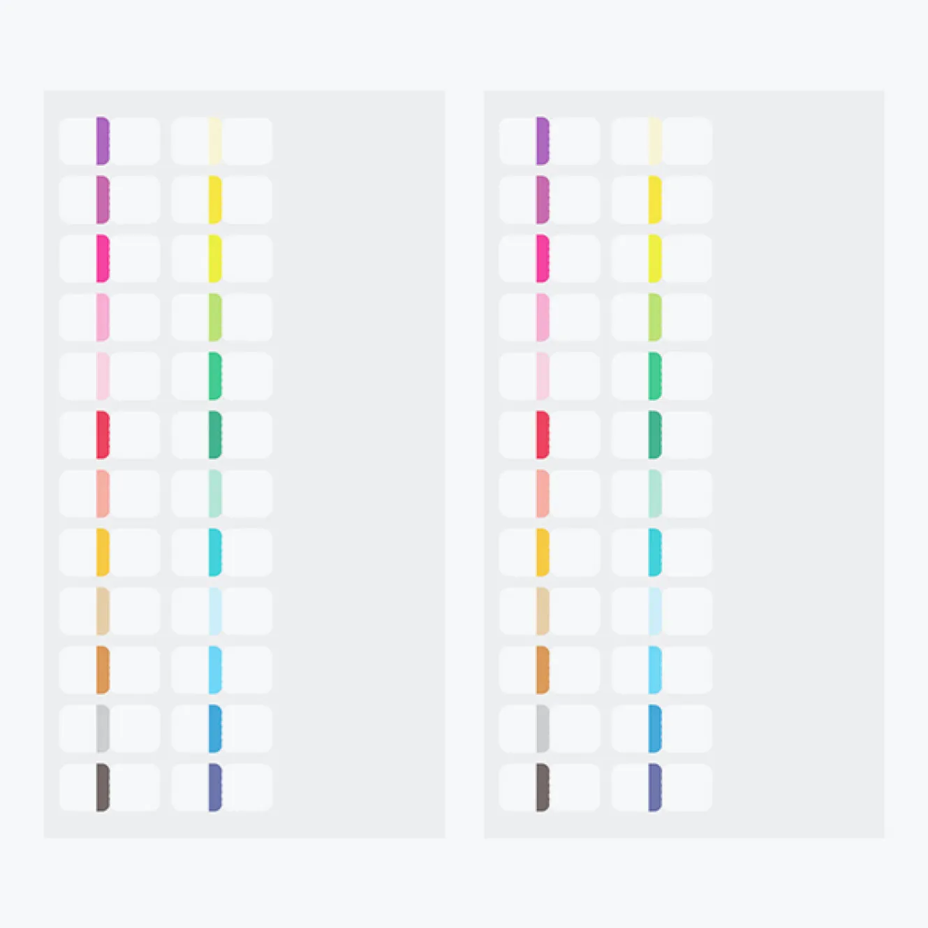 Midori - Planner Sticker - Index Labels - Colours
