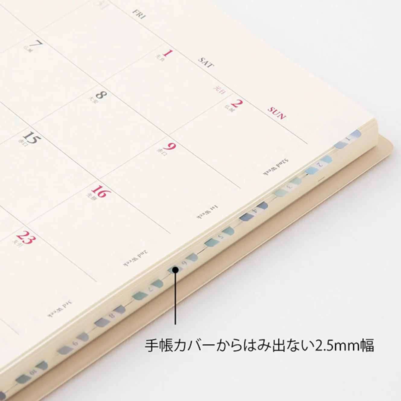 Midori - Planner Sticker - Index Labels - Numbers - Blue