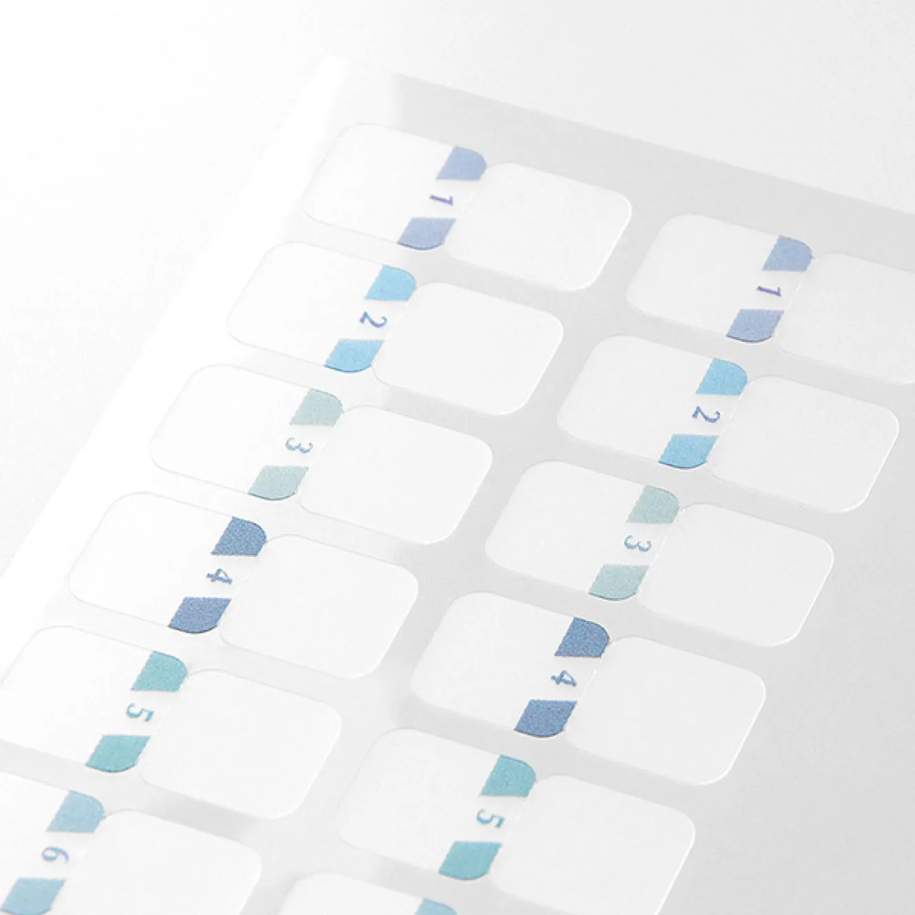 Midori - Planner Sticker - Index Labels - Numbers - Blue