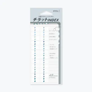 Midori - Planner Sticker - Index Labels - Numbers - Blue