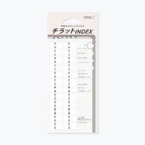 Midori - Planner Sticker - Index Labels - Numbers - Grey