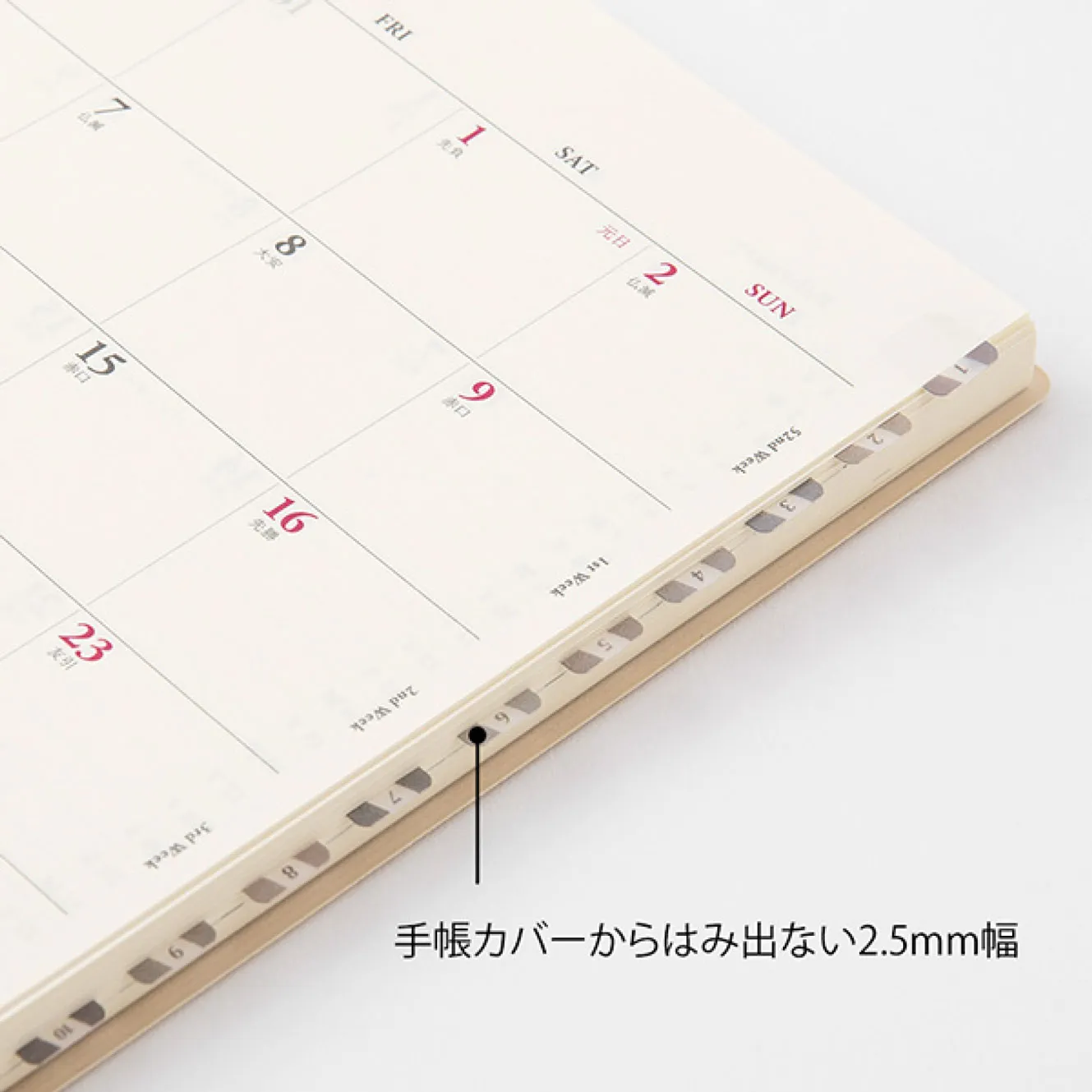 Midori - Planner Sticker - Index Labels - Numbers - Grey