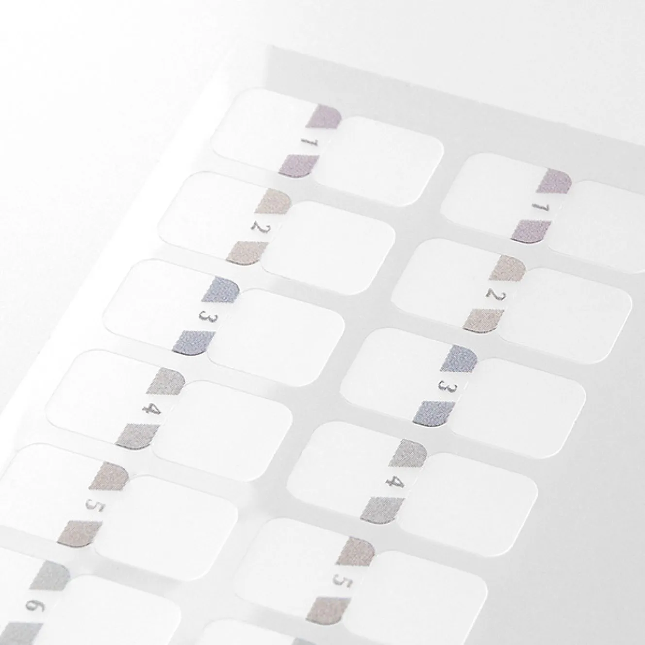 Midori - Planner Sticker - Index Labels - Numbers - Grey