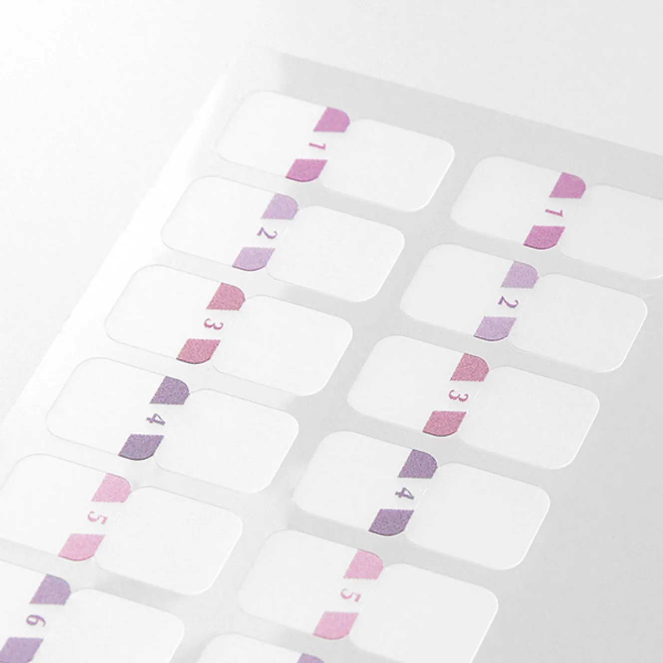 Midori - Planner Sticker - Index Labels - Numbers - Pink