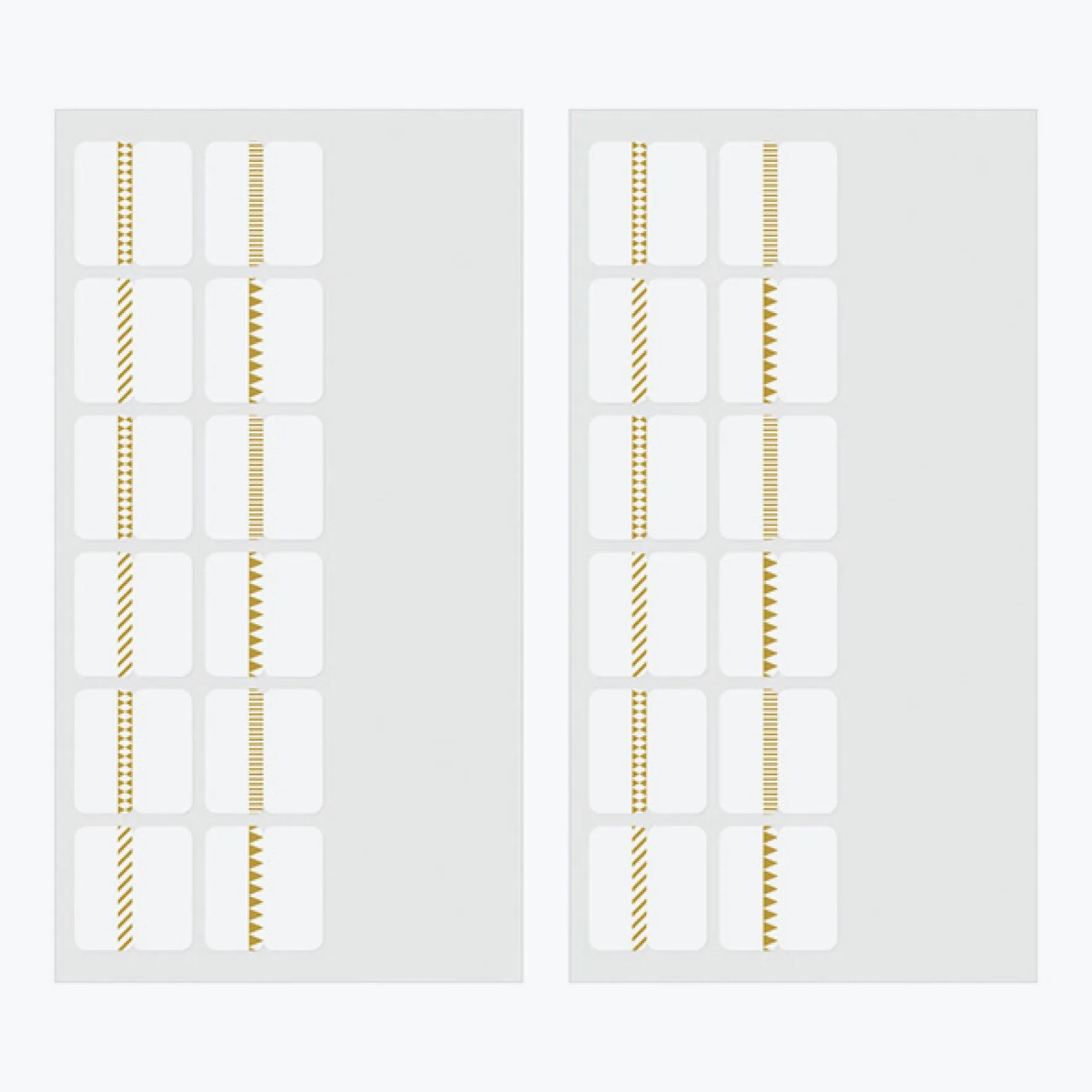 Midori - Planner Sticker - Index Labels - Pattern - Gold <Outgoing>