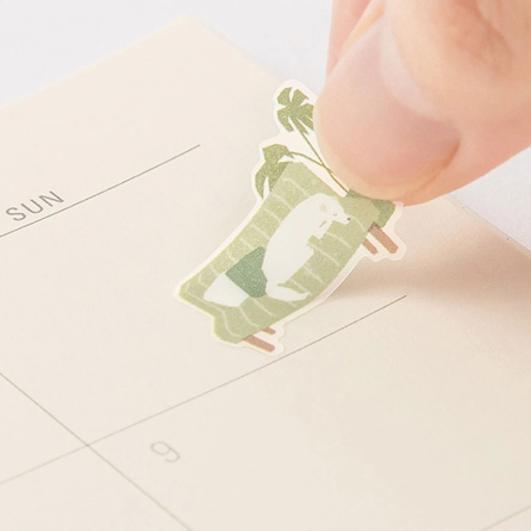 Midori - Planner Sticker - Seal Collection - Moss Green