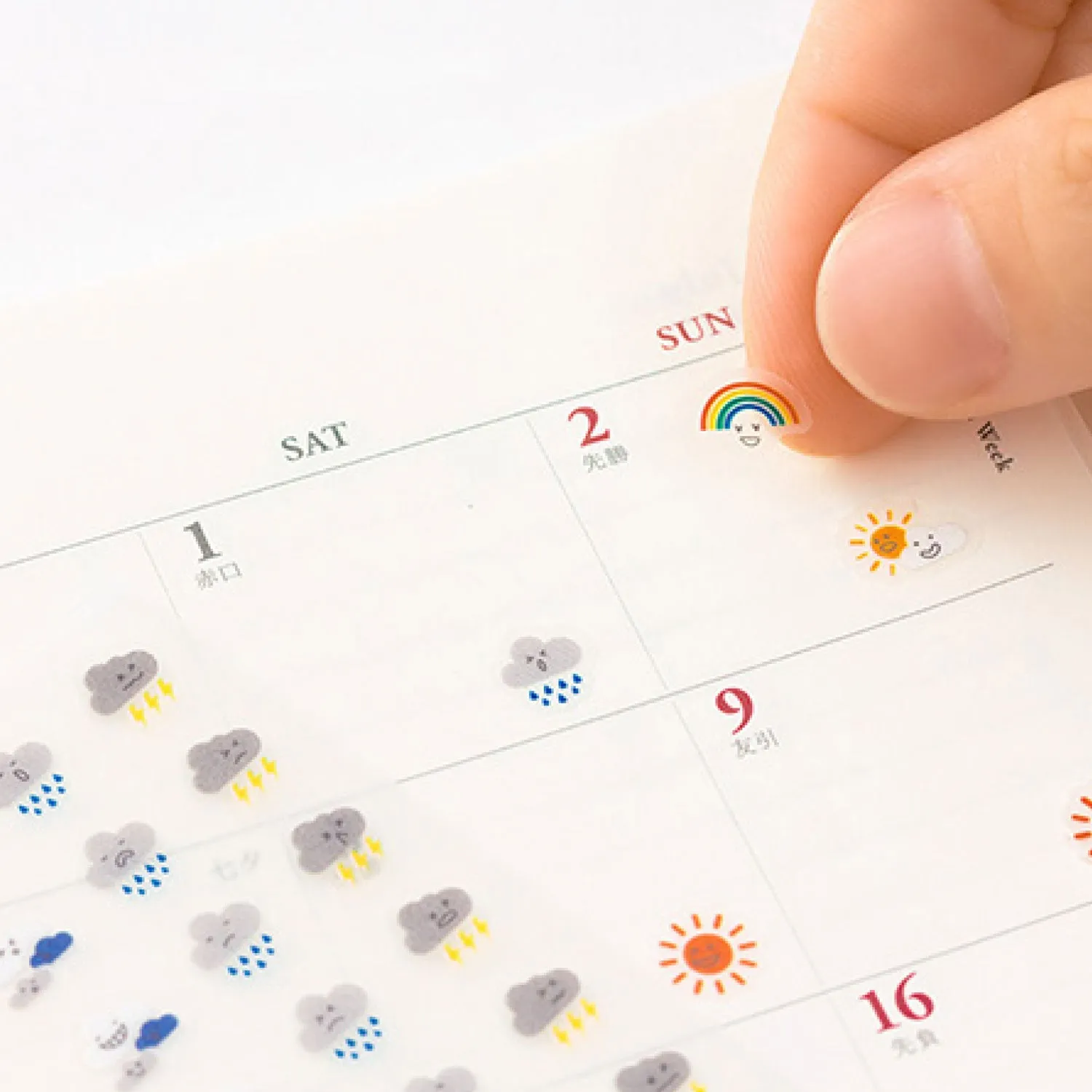 Midori - Planner Sticker - Seal Collection - Weather