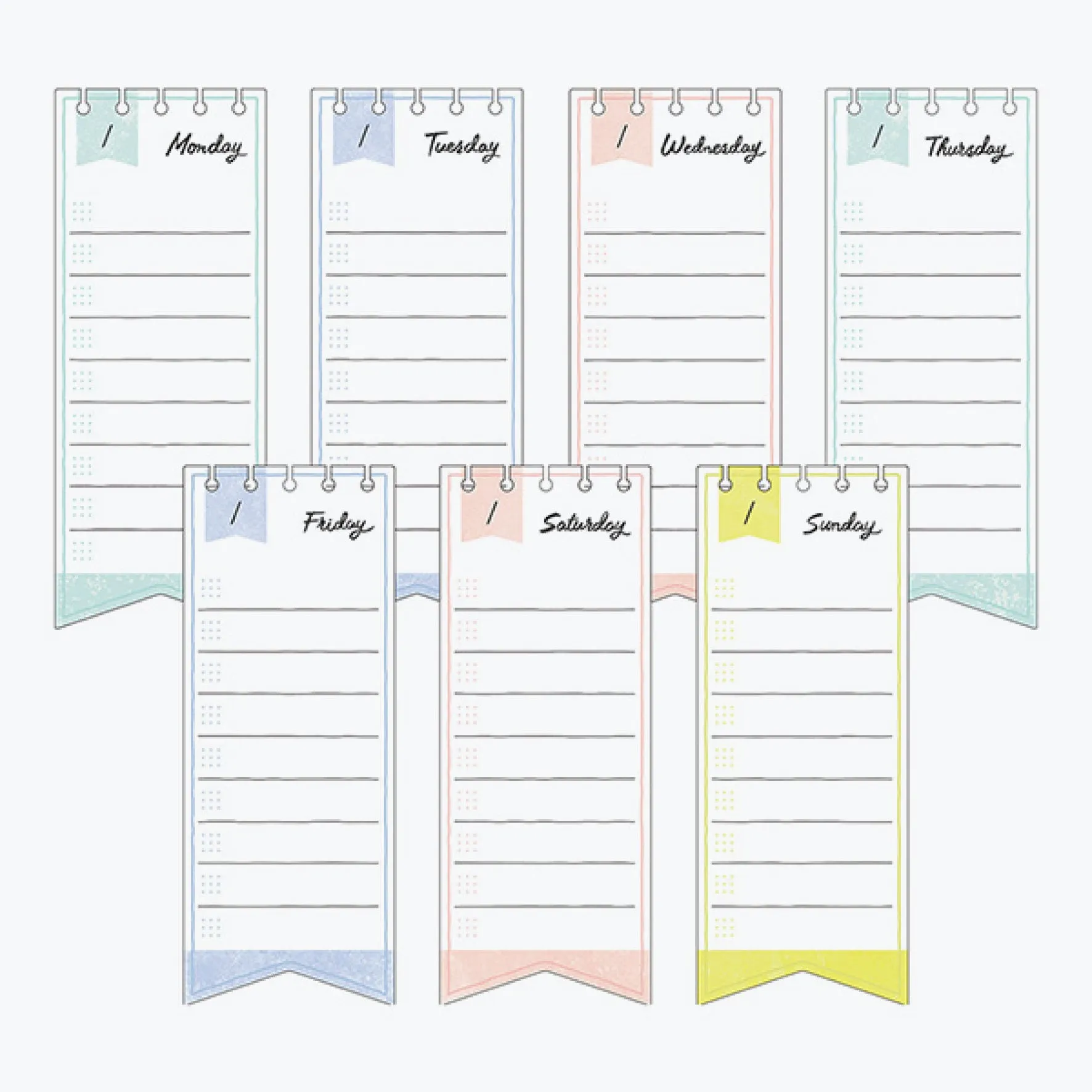 Midori - Sticker Seal - Weekly Log - Ribbon <Outgoing>