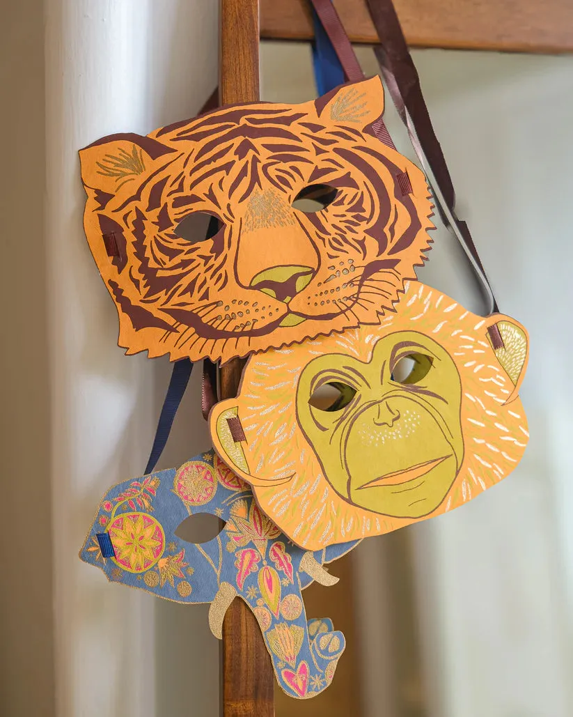 Monkey Mask Greeting Card