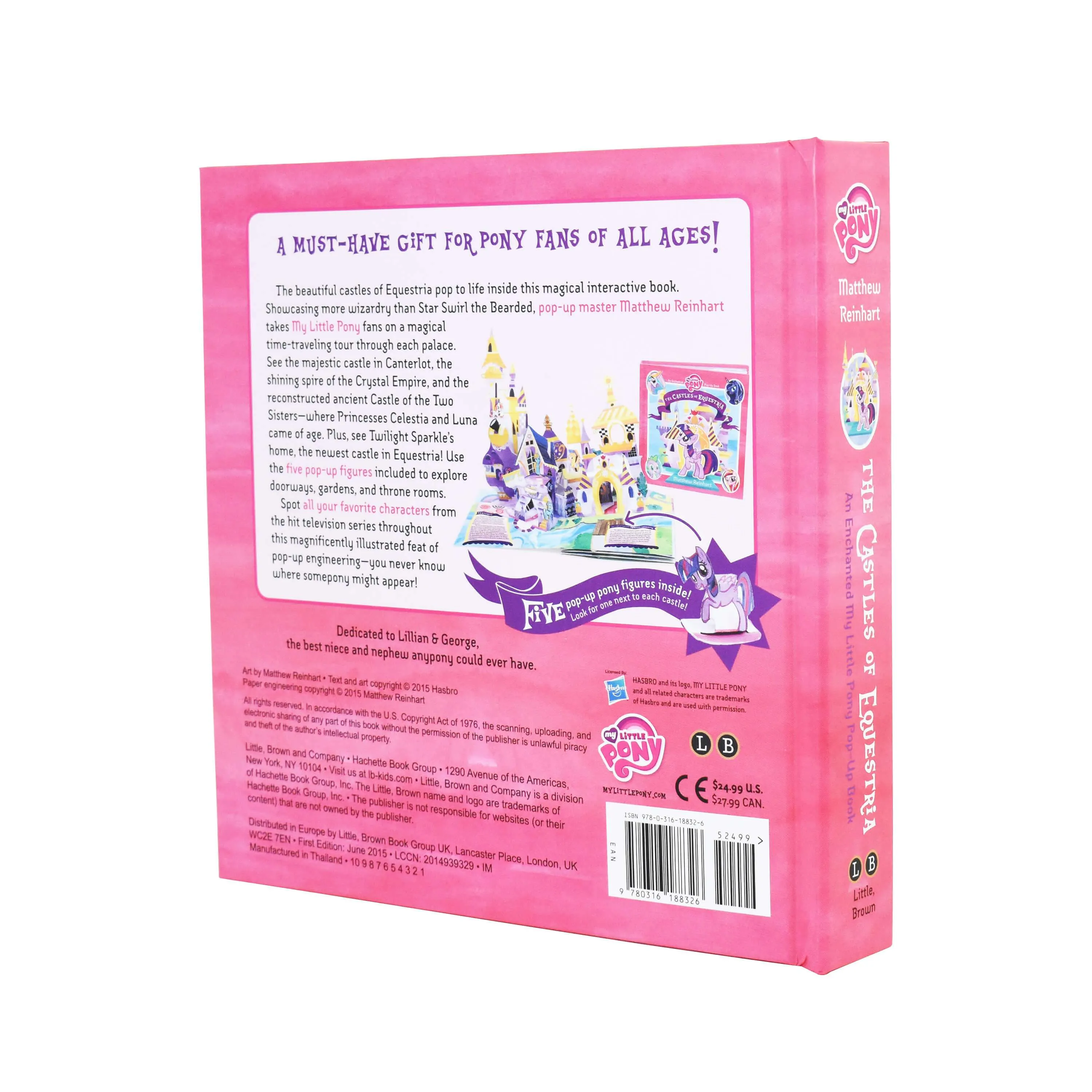 My Little Pony The Castles of Equestria An Enchanted Pop-Up Book by Matthew Reinhart - Ages 6-8 - Hardcover