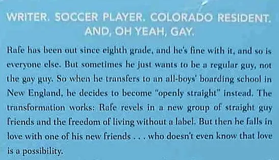 OPENLY STRAIGHT - Bill Konigsberg