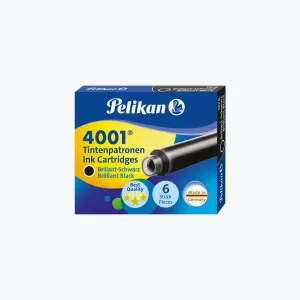 Pelikan - Fountain Pen Ink - Cartridges - 4001 - Brilliant Black