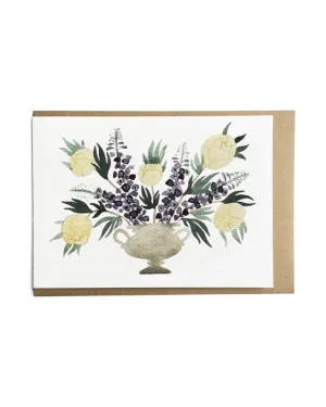 Peonies and Larkspur Card