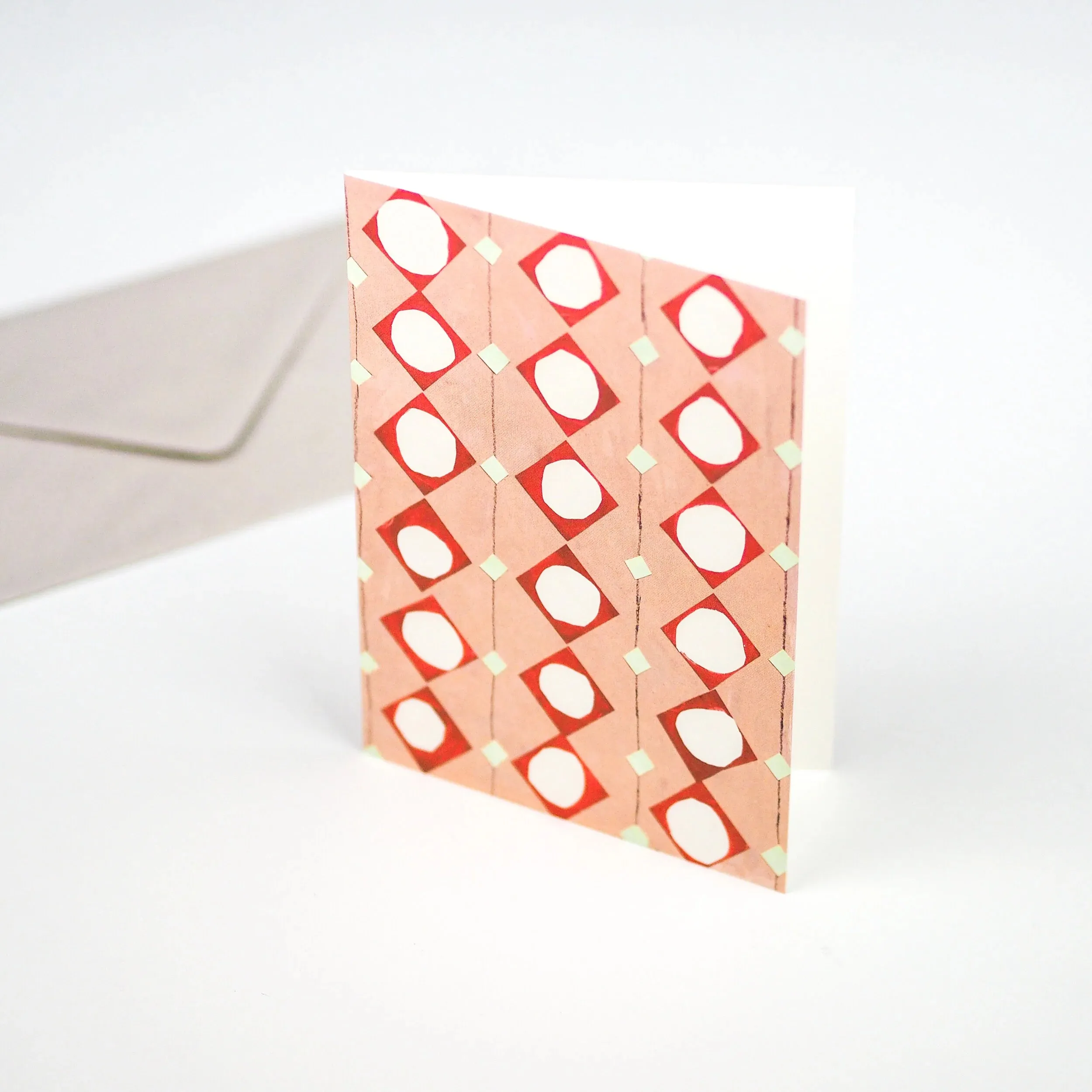 Pink and White Pattern Card