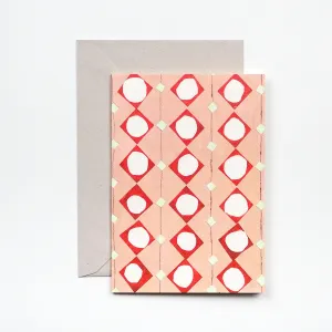 Pink and White Pattern Card