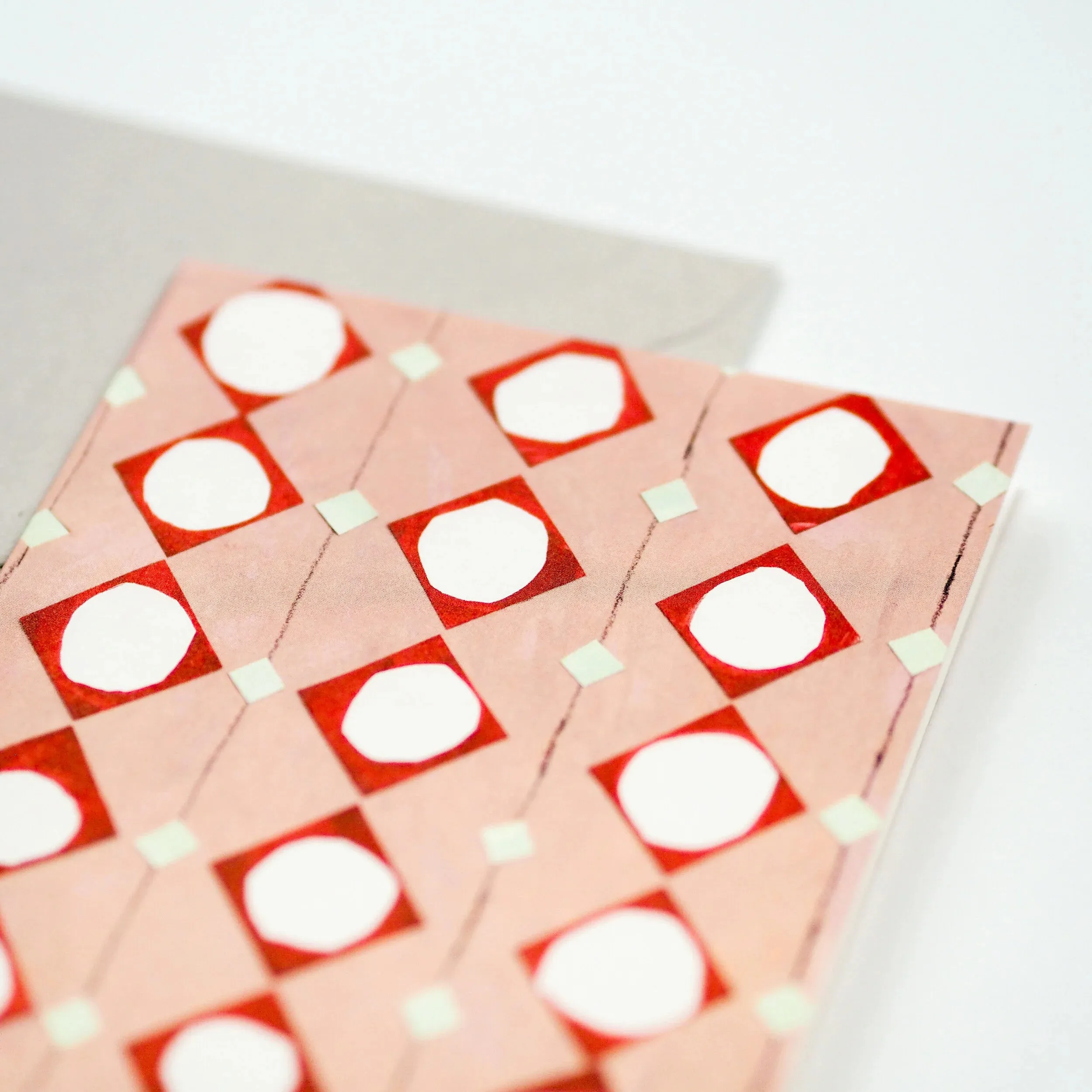 Pink and White Pattern Card