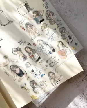 Pion - Planner Sticker - Sketch Girl <Outgoing>