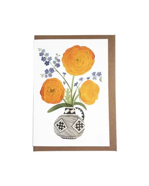 Ranunculi, Forget-me-nots Card