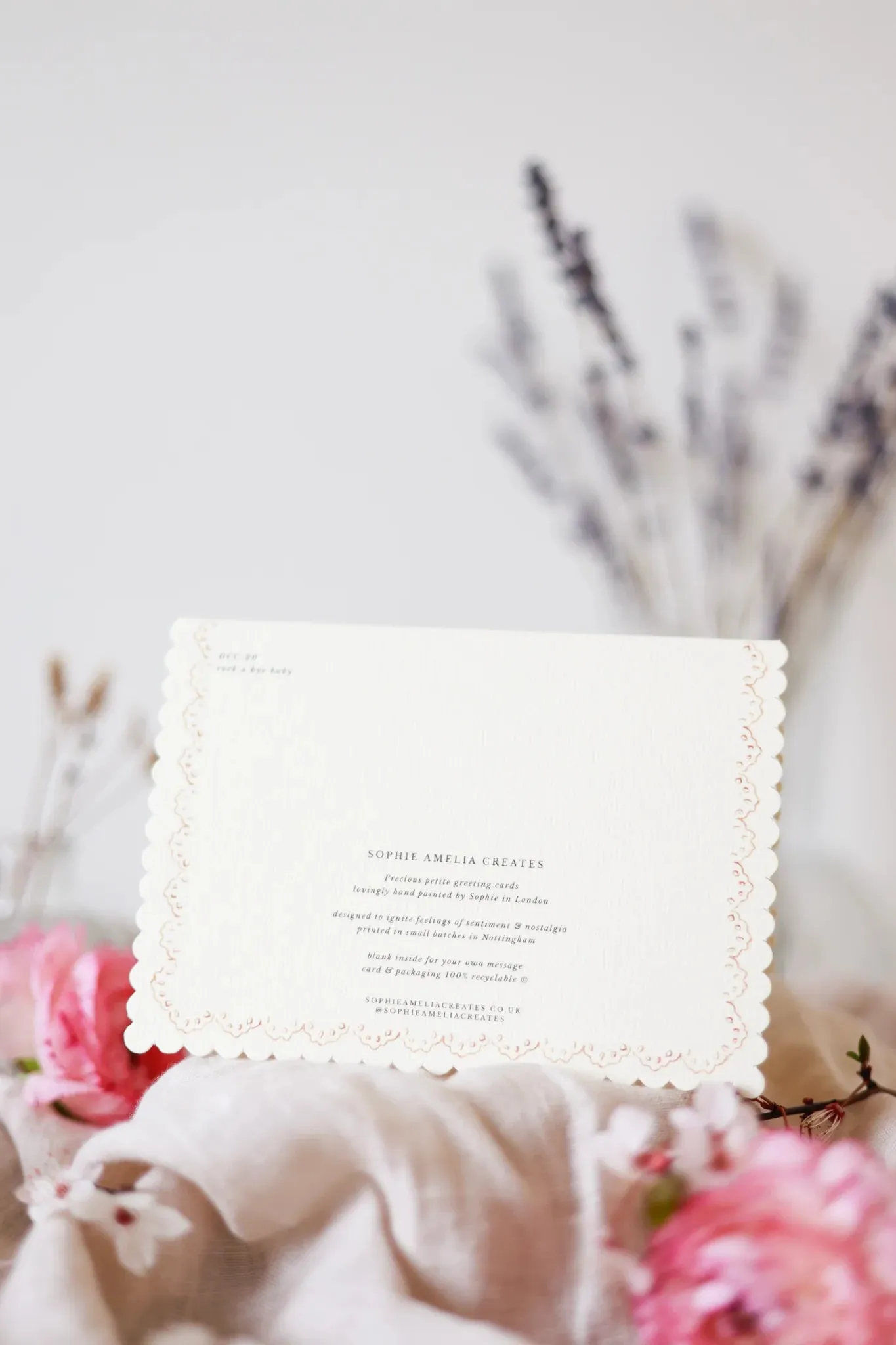 Rock a Bye Baby Scalloped Edge Card