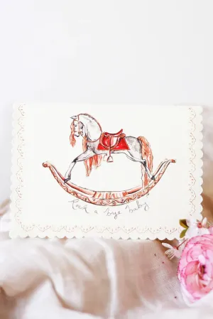 Rock a Bye Baby Scalloped Edge Card