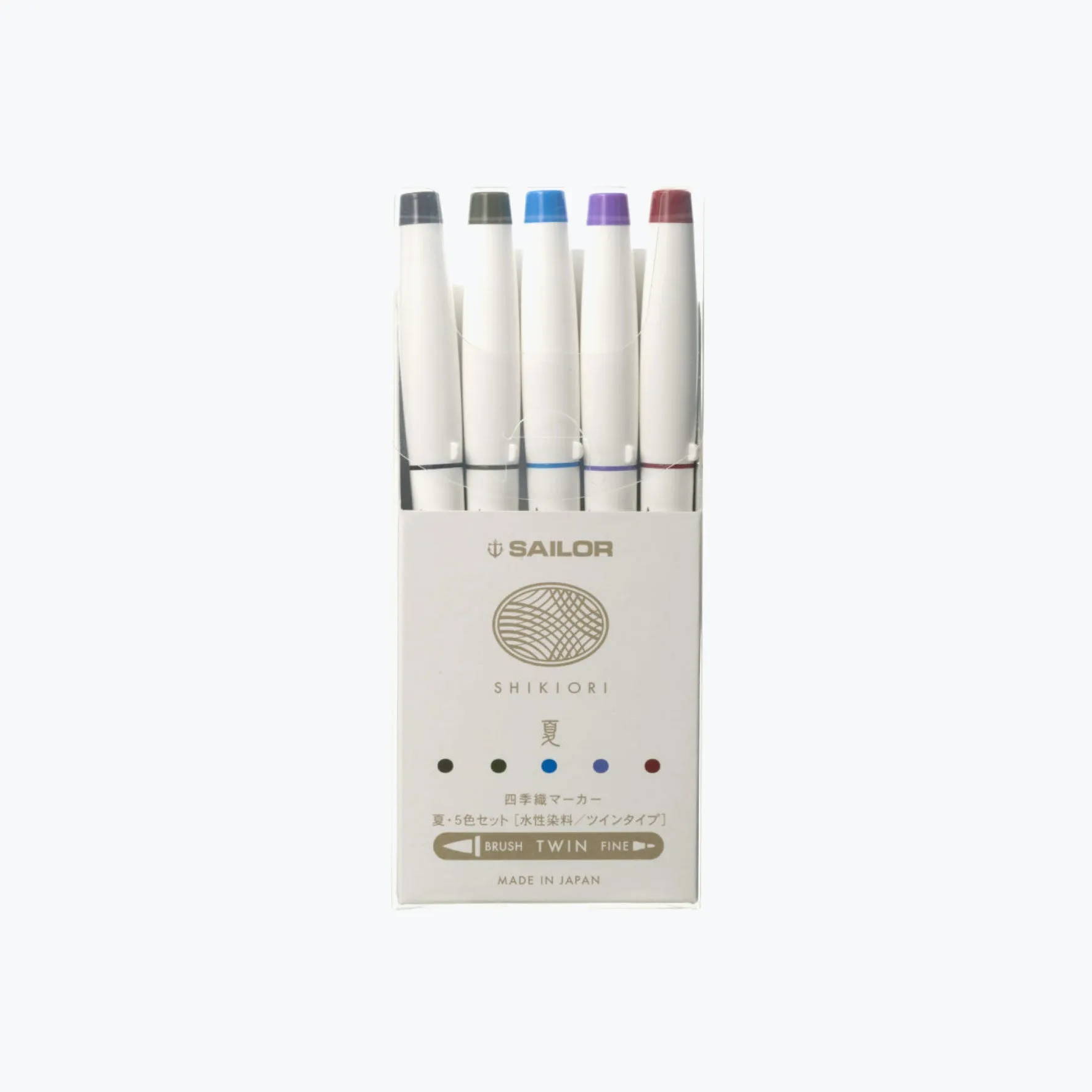 Sailor - Brush Pens - Shikiori - Set of 5 - Summer