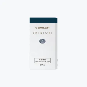 Sailor - Fountain Pen Ink - Shikiori Cartridges - Kasasagi