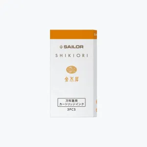 Sailor - Fountain Pen Ink - Shikiori Cartridges - Kin Mokusei